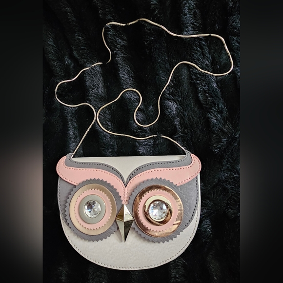 Rare NEW Kate Spade Limited Edition "Blaze A Trail" Crystal Eye Owl Crossbody - Picture 8 of 16
